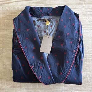 NWT 100% Cotton Noble Mount Men's Robe Blue Red Size XL